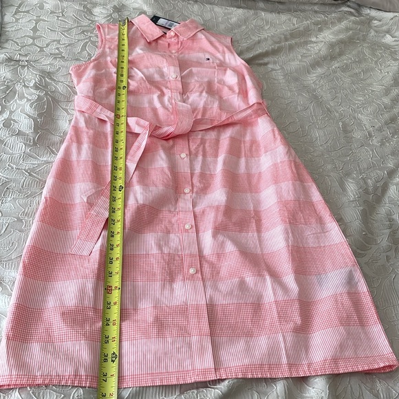 Tommy Hilfiger Women’s SZ 6 Sleeveless Button Down Orange Plaid Summer Dress NWT - Picture 13 of 15